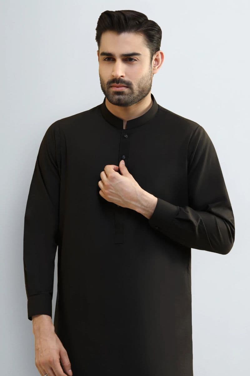 Black Wash & Wear Shalwar Kameez thumbnail