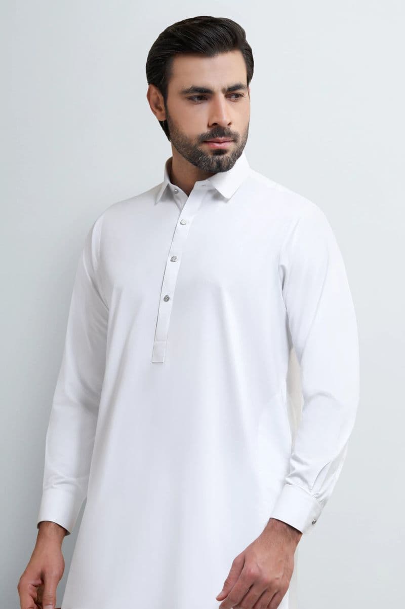 Off White Wash & Wear Shalwar Kameez thumbnail