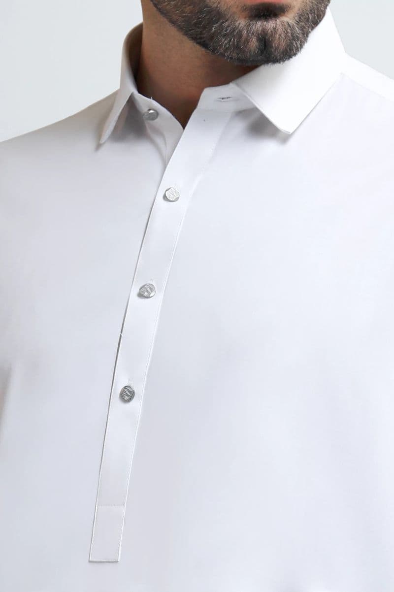 Off White Wash & Wear Shalwar Kameez thumbnail