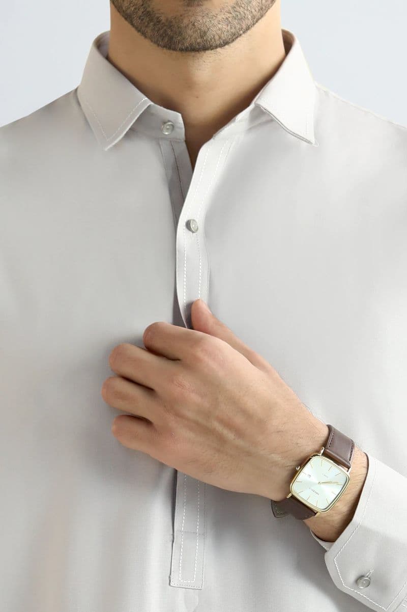 Beige Wash & Wear Shalwar Kameez thumbnail