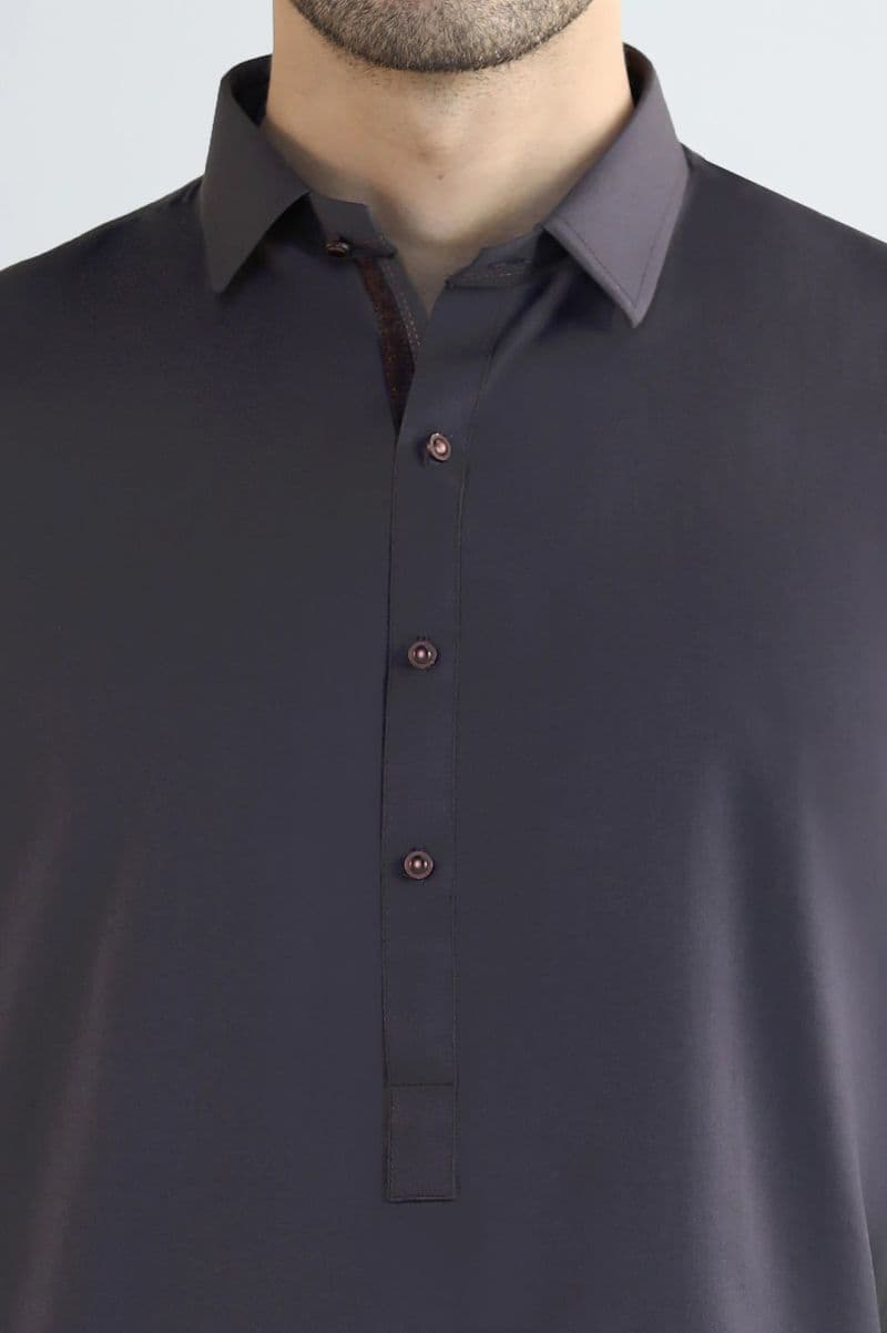 Dark Purple Wash & Wear Shalwar Kameez