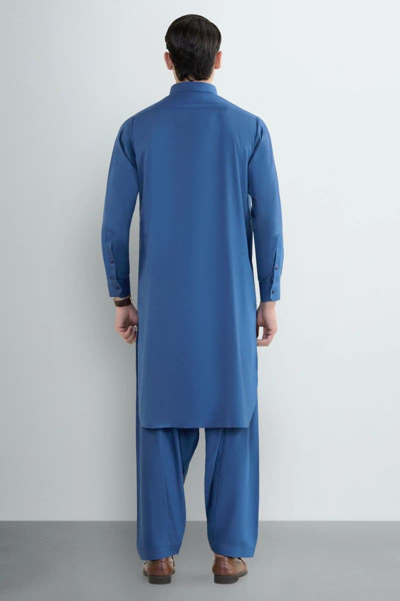 Royal Blue Wash & Wear Shalwar Kameez