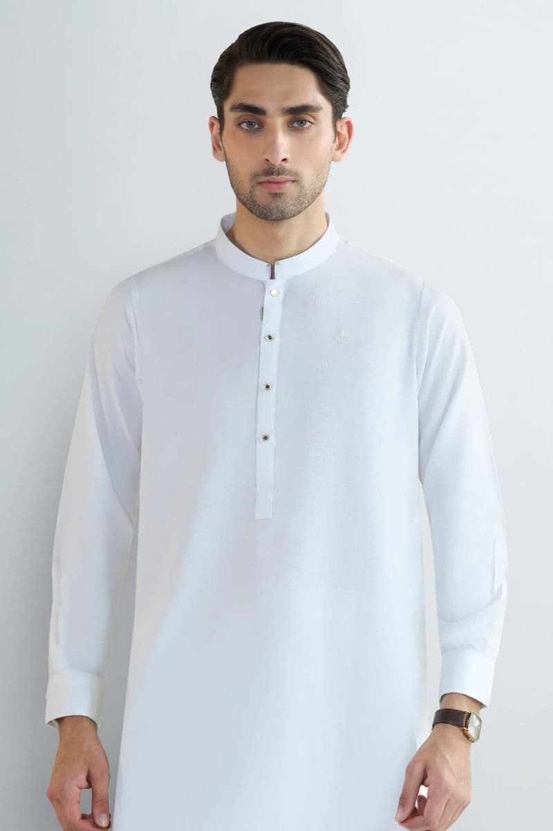 Off White Wash & Wear Shalwar Kameez thumbnail