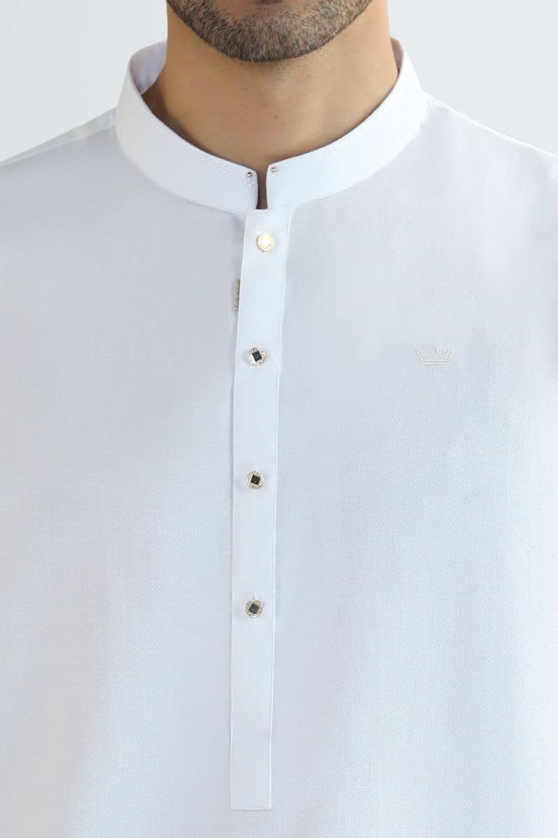 Off White Wash & Wear Shalwar Kameez thumbnail