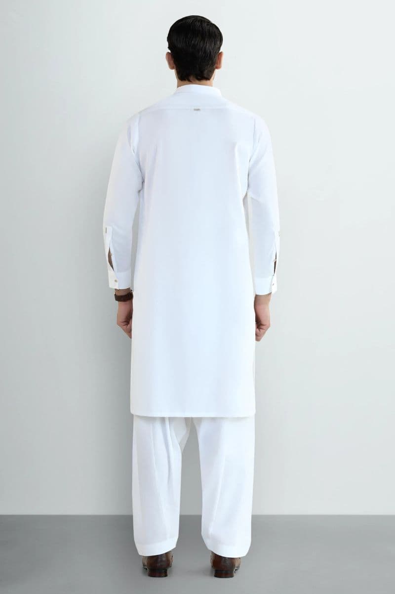 Off White Wash & Wear Shalwar Kameez thumbnail