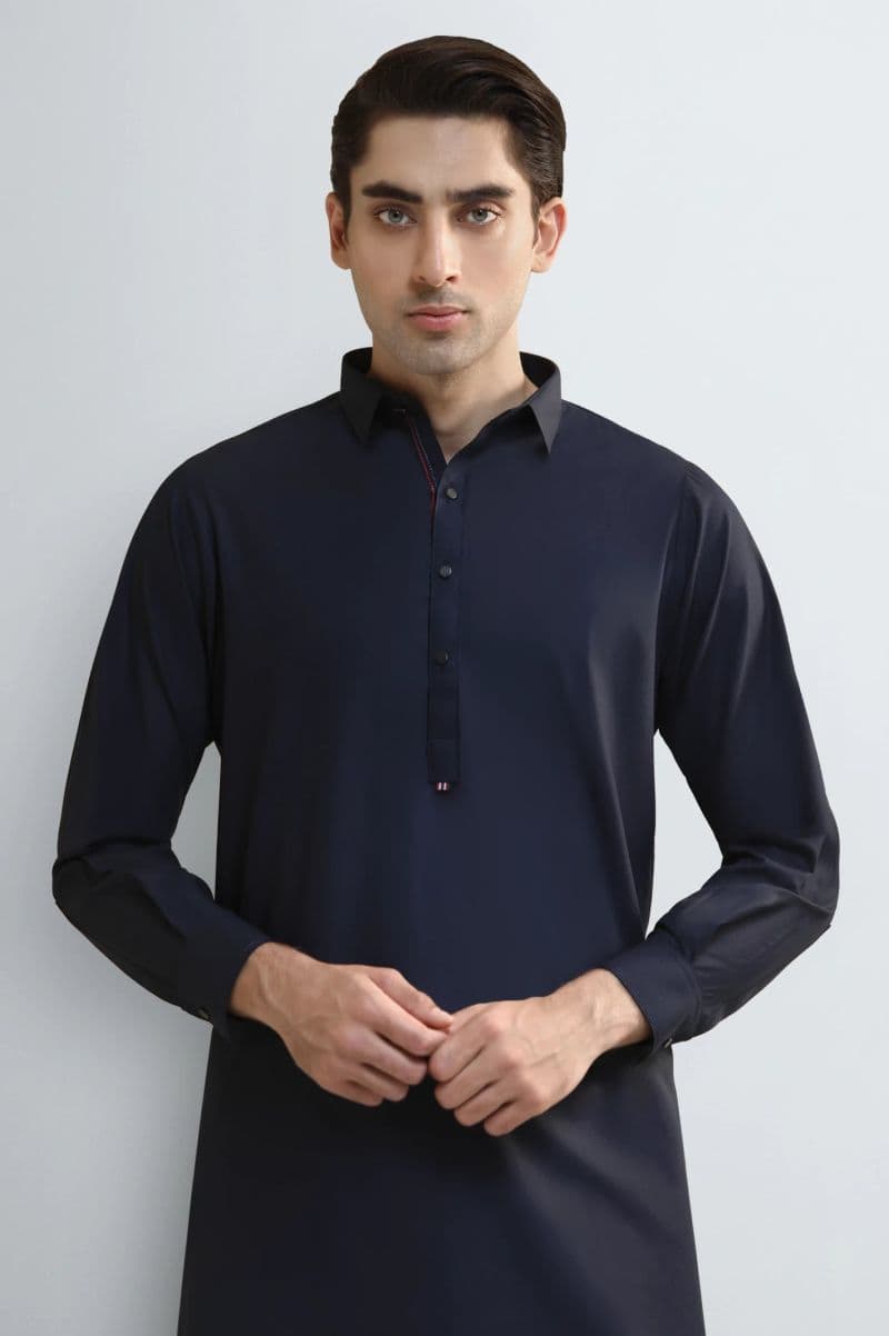 D-Blue Wash & Wear Shalwar Kameez thumbnail