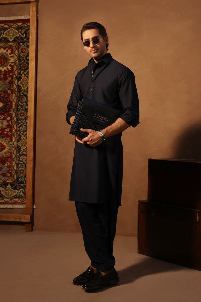 Grey Wash & Wear Shalwar Kameez thumbnail