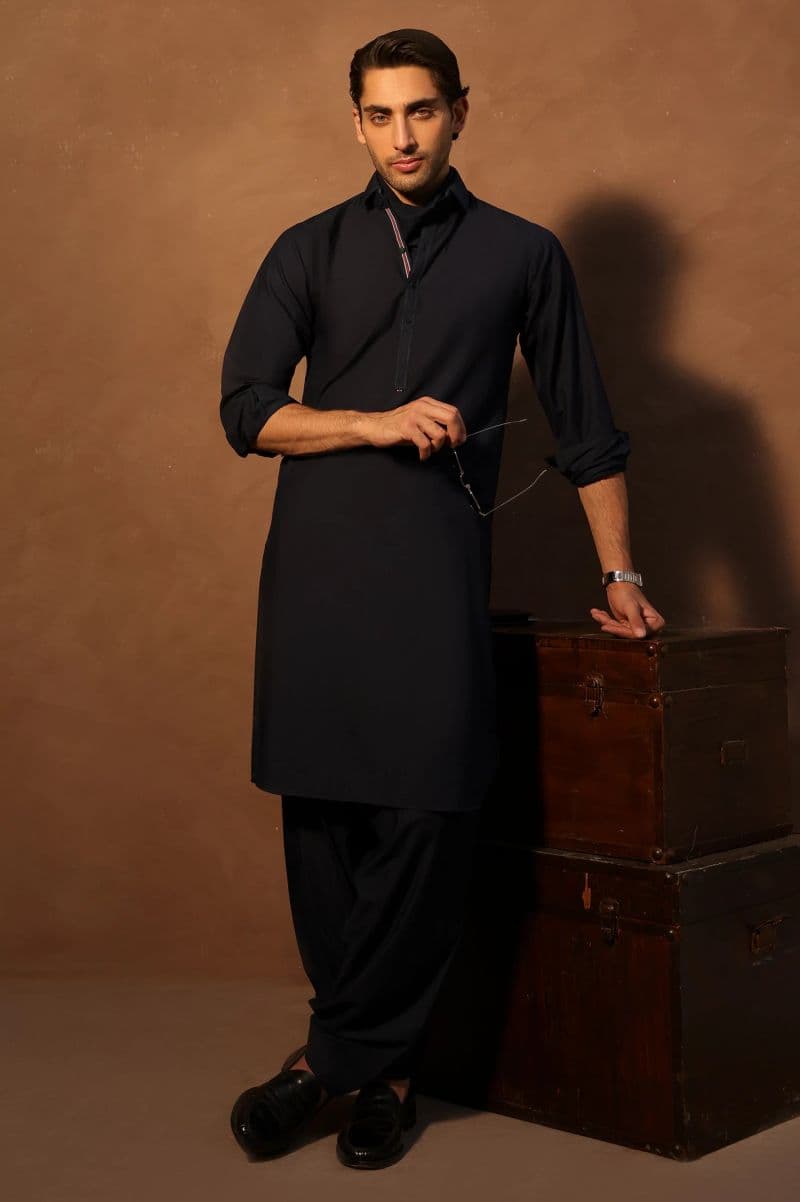 Grey Wash & Wear Shalwar Kameez thumbnail