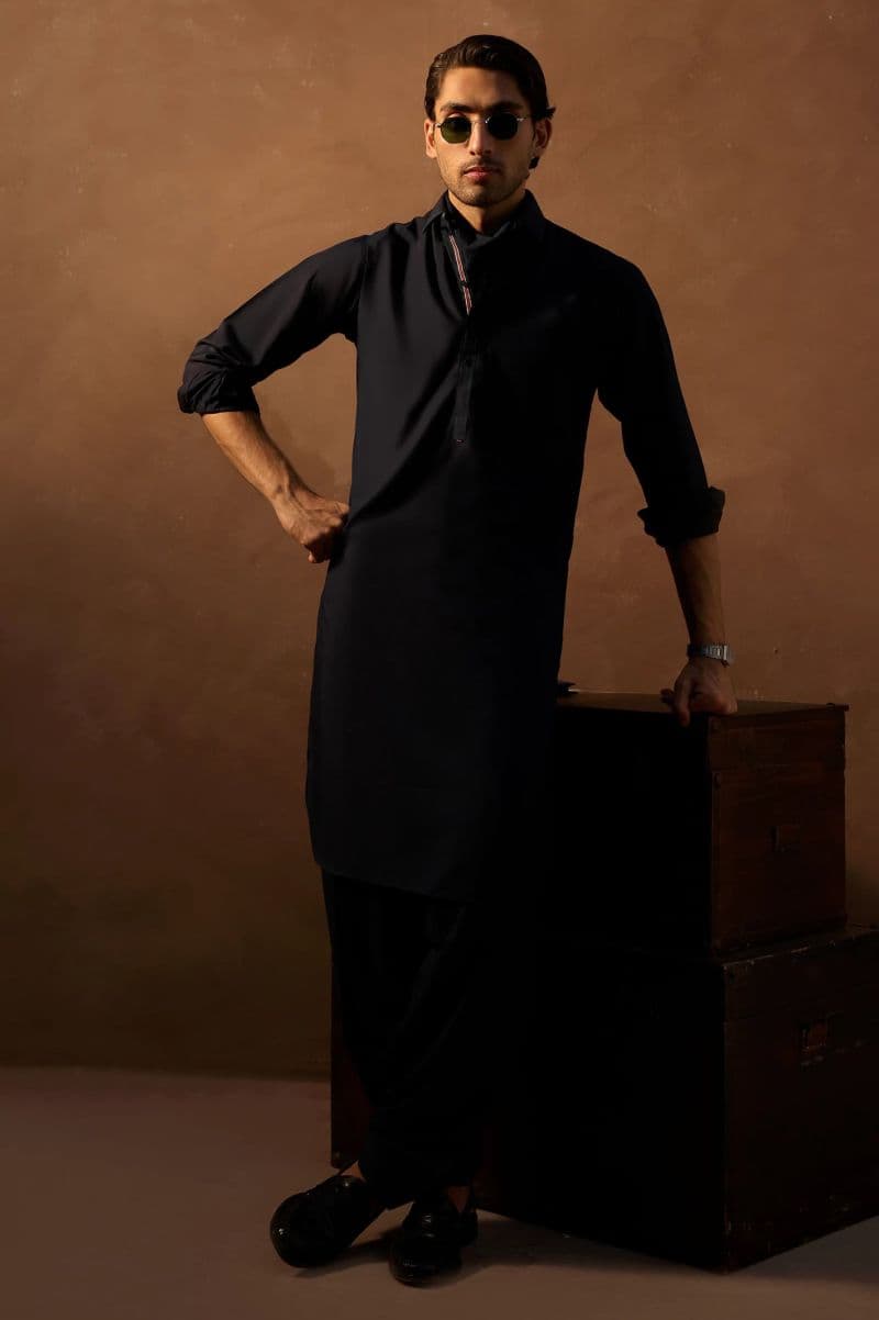 Grey Wash & Wear Shalwar Kameez thumbnail
