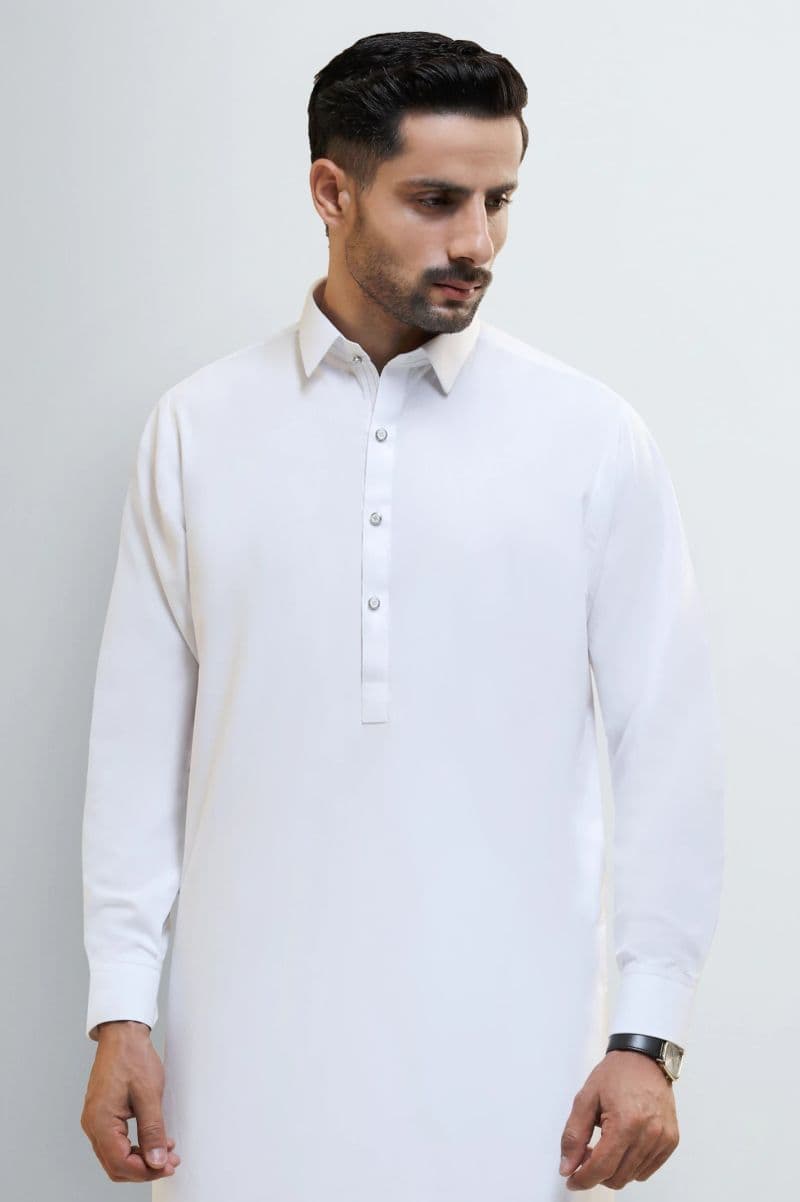 White Wash & Wear Shalwar Kameez thumbnail