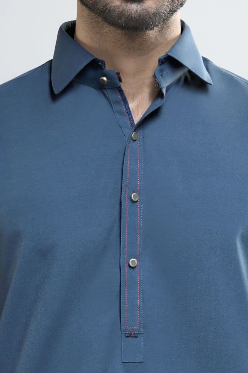 Blue Wash & Wear Shalwar Kameez thumbnail