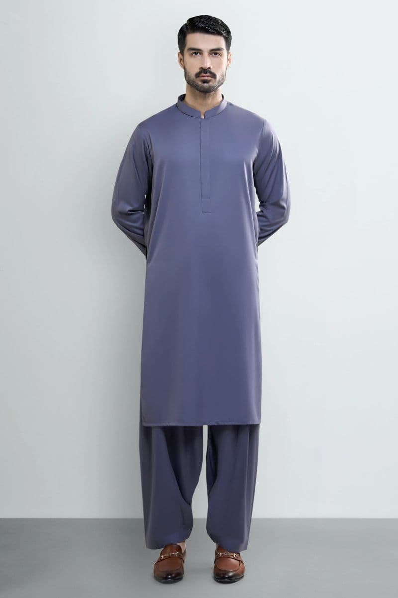 Grey Wash & Wear Shalwar Kameez thumbnail