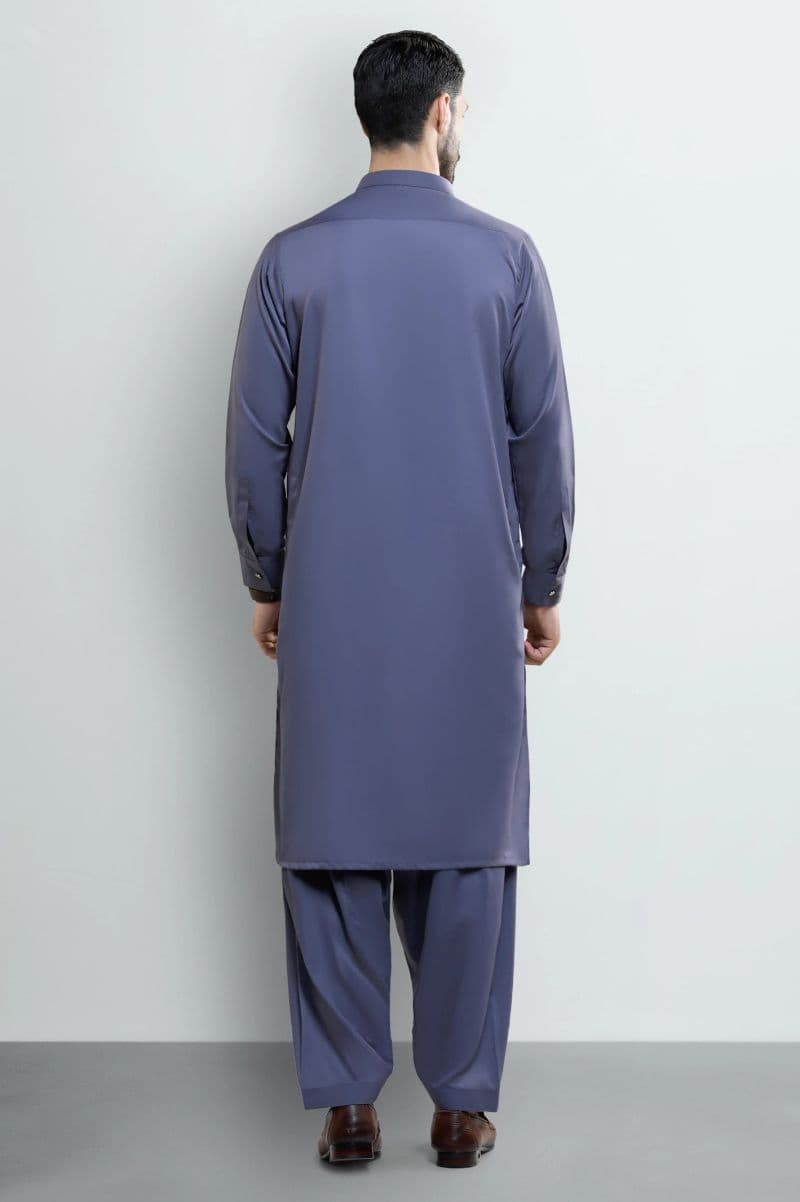 Grey Wash & Wear Shalwar Kameez thumbnail