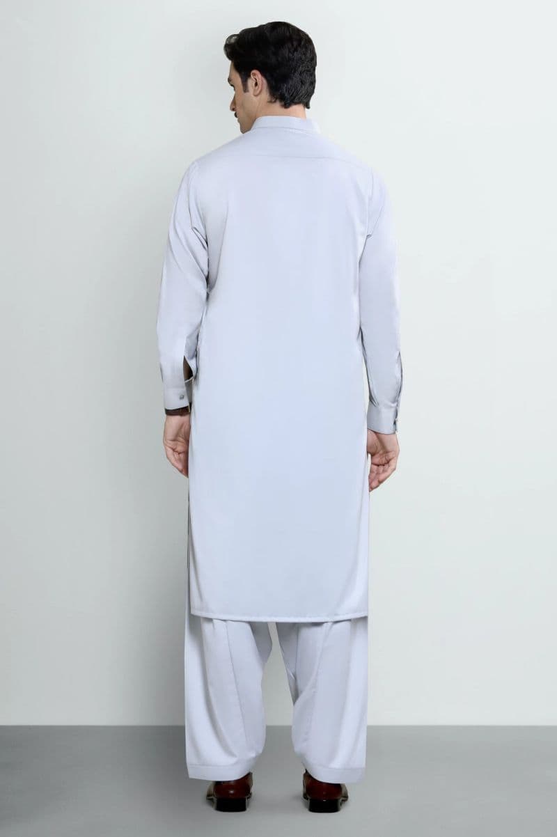 Ash Grey Wash & Wear Shalwar Kameez