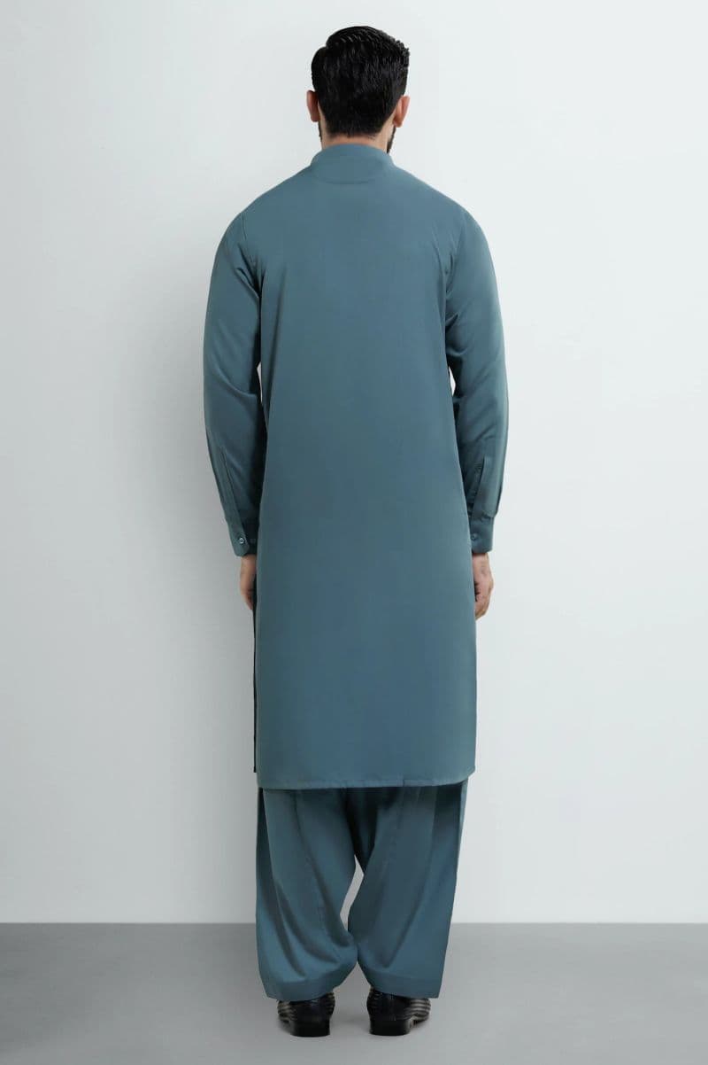 Green Wash & Wear Shalwar Kameez thumbnail