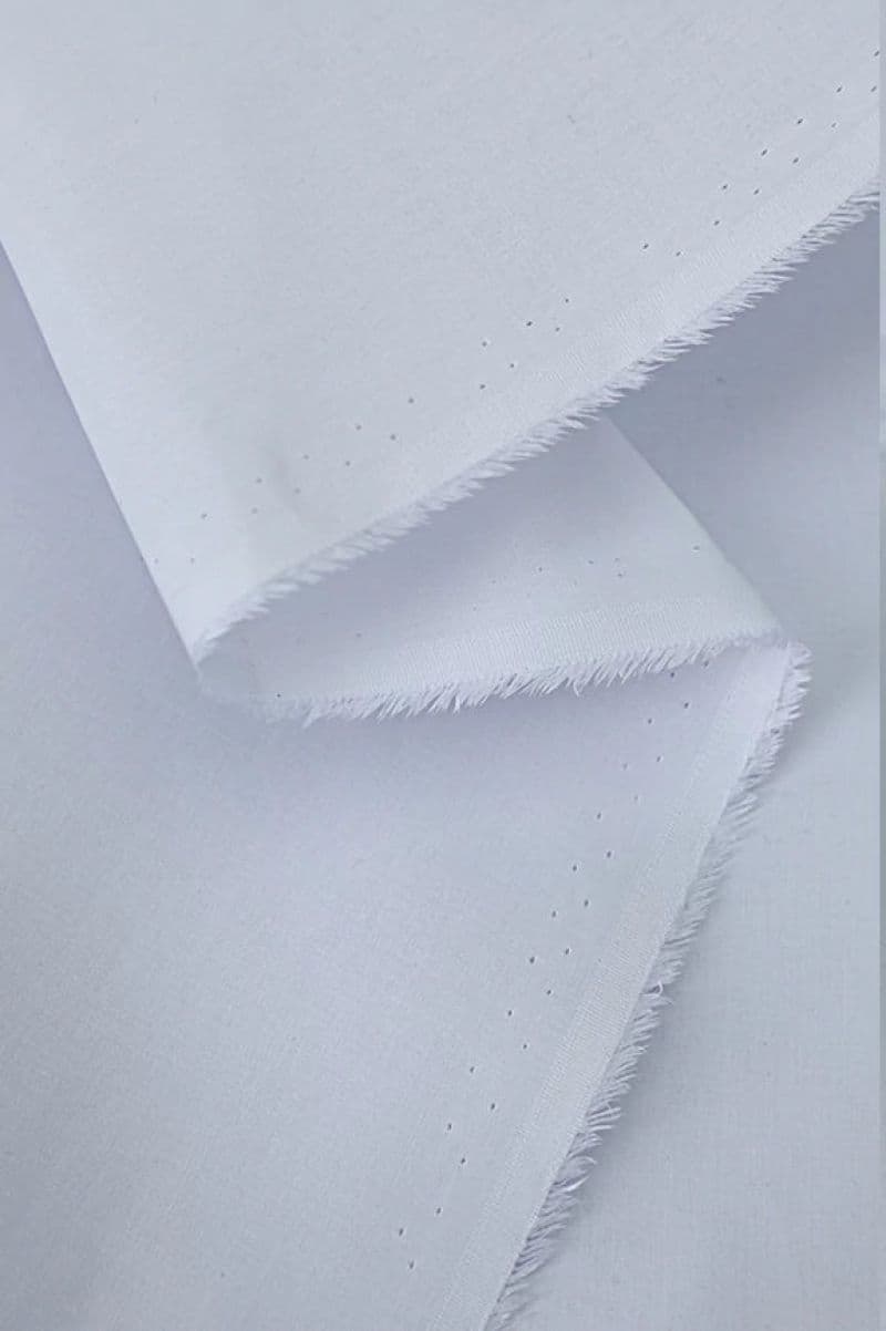 White Premium Lattha Cotton Fabric thumbnail