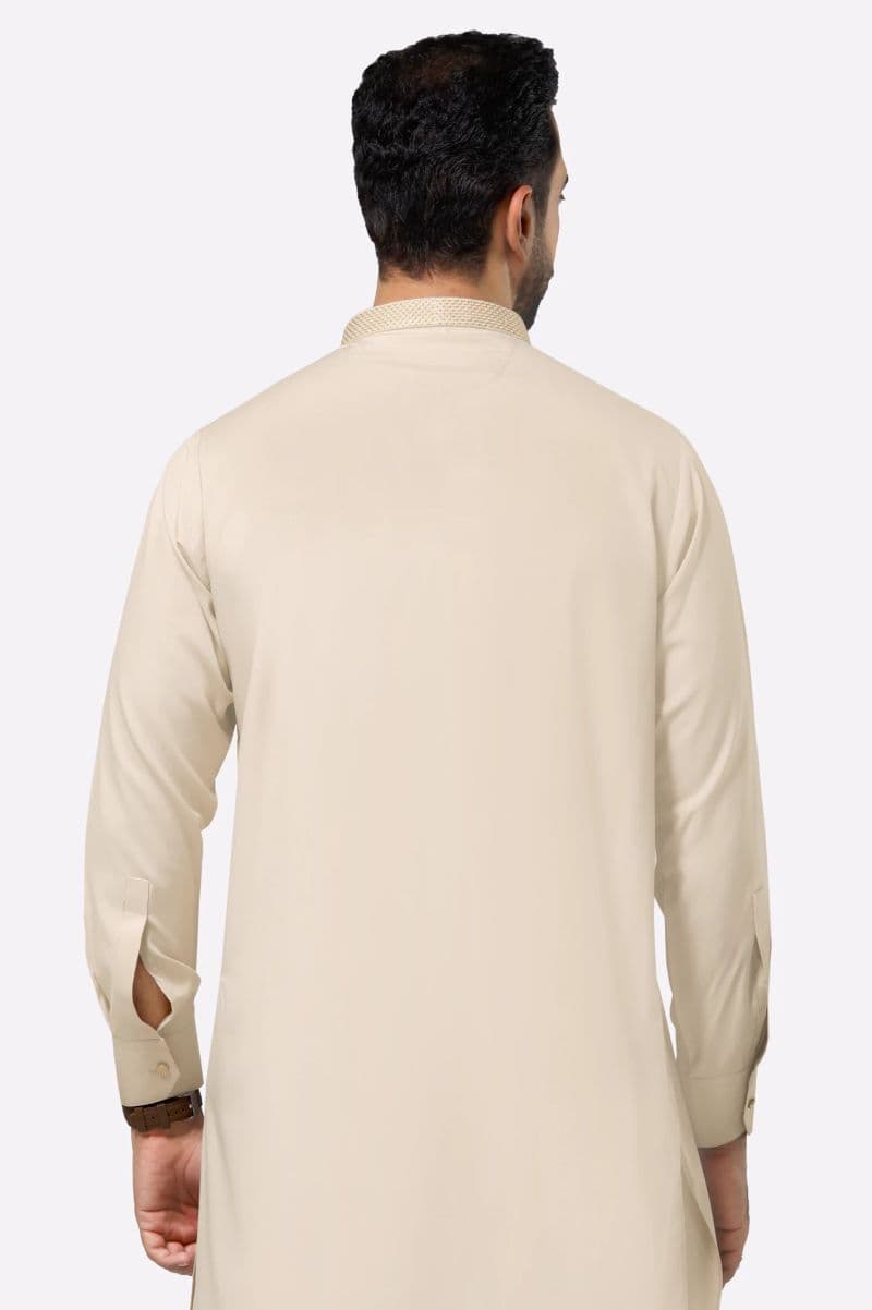 Light Beige Wash & Wear Shalwar Kameez thumbnail