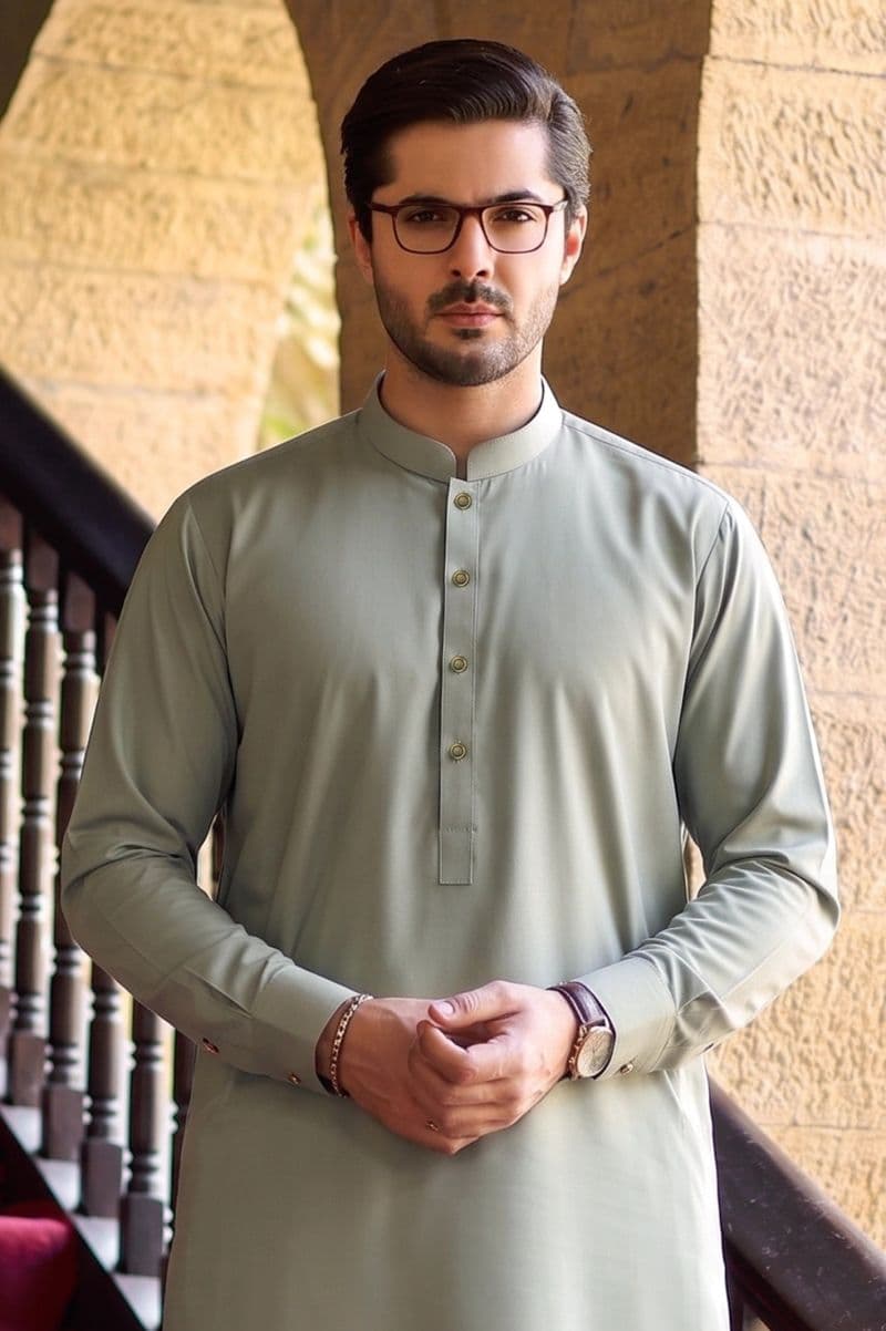 Light Green Wash & Wear Shalwar Kameez