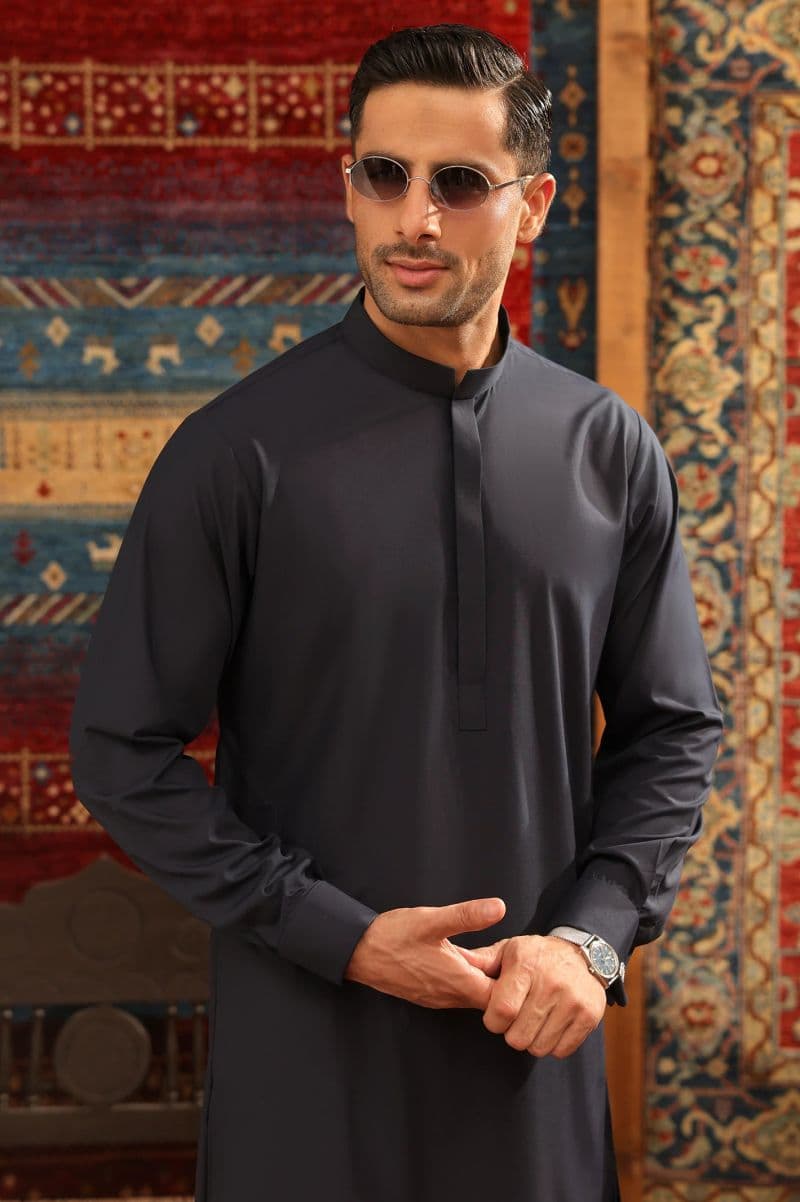Black Wash & Wear Shalwar Kameez thumbnail