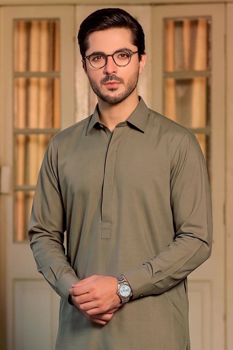 Dark Brown Wash & Wear Shalwar Kameez thumbnail