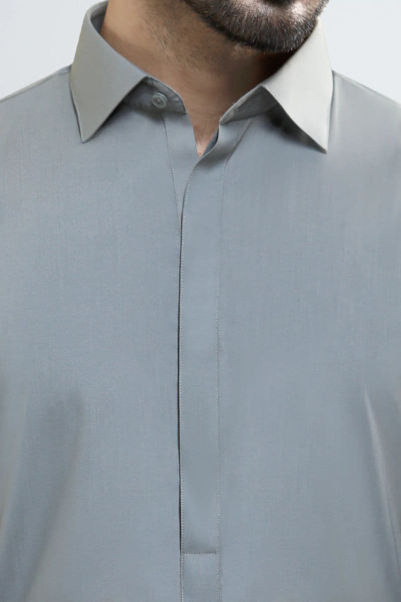 Olive Wash & Wear Shalwar Kameez thumbnail