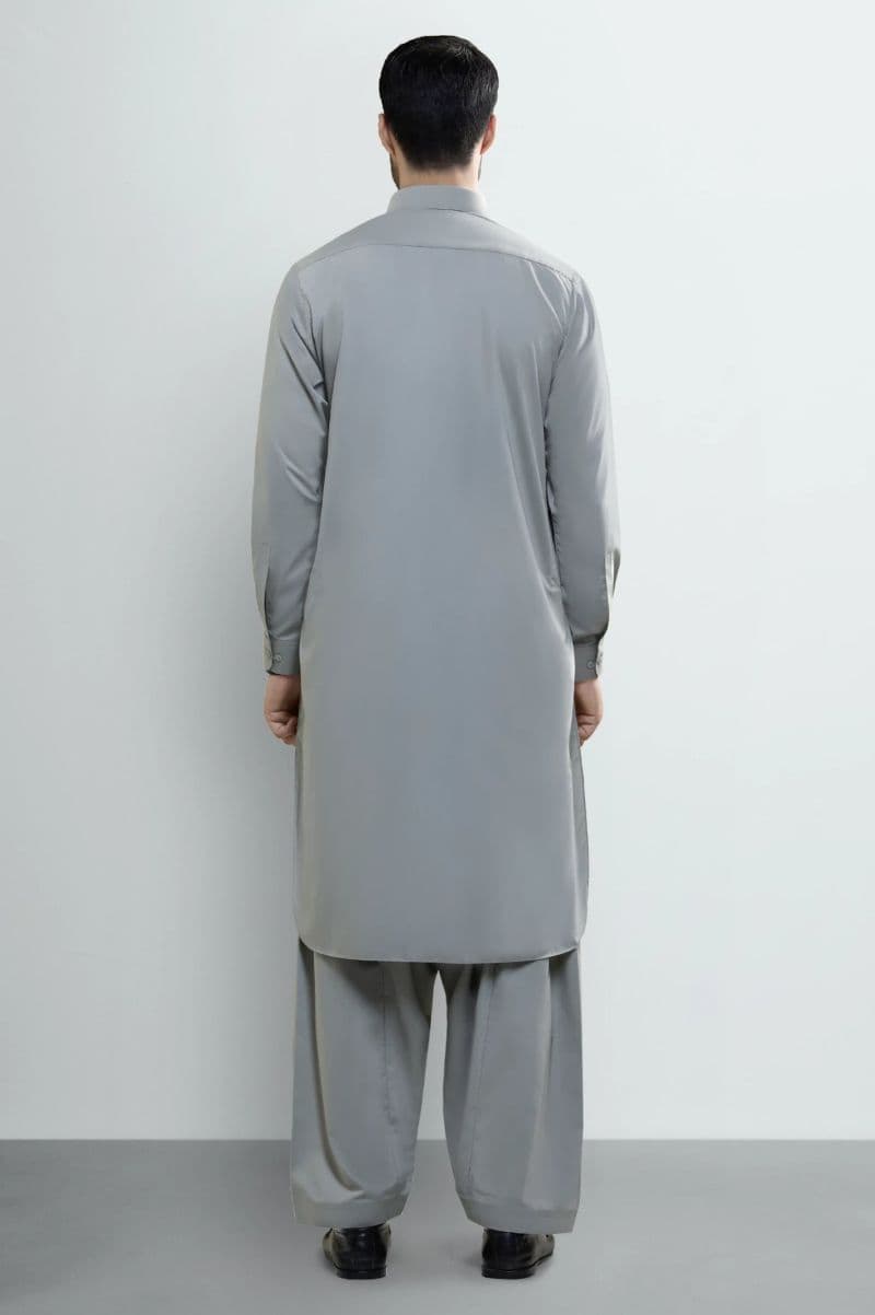 Olive Wash & Wear Shalwar Kameez thumbnail