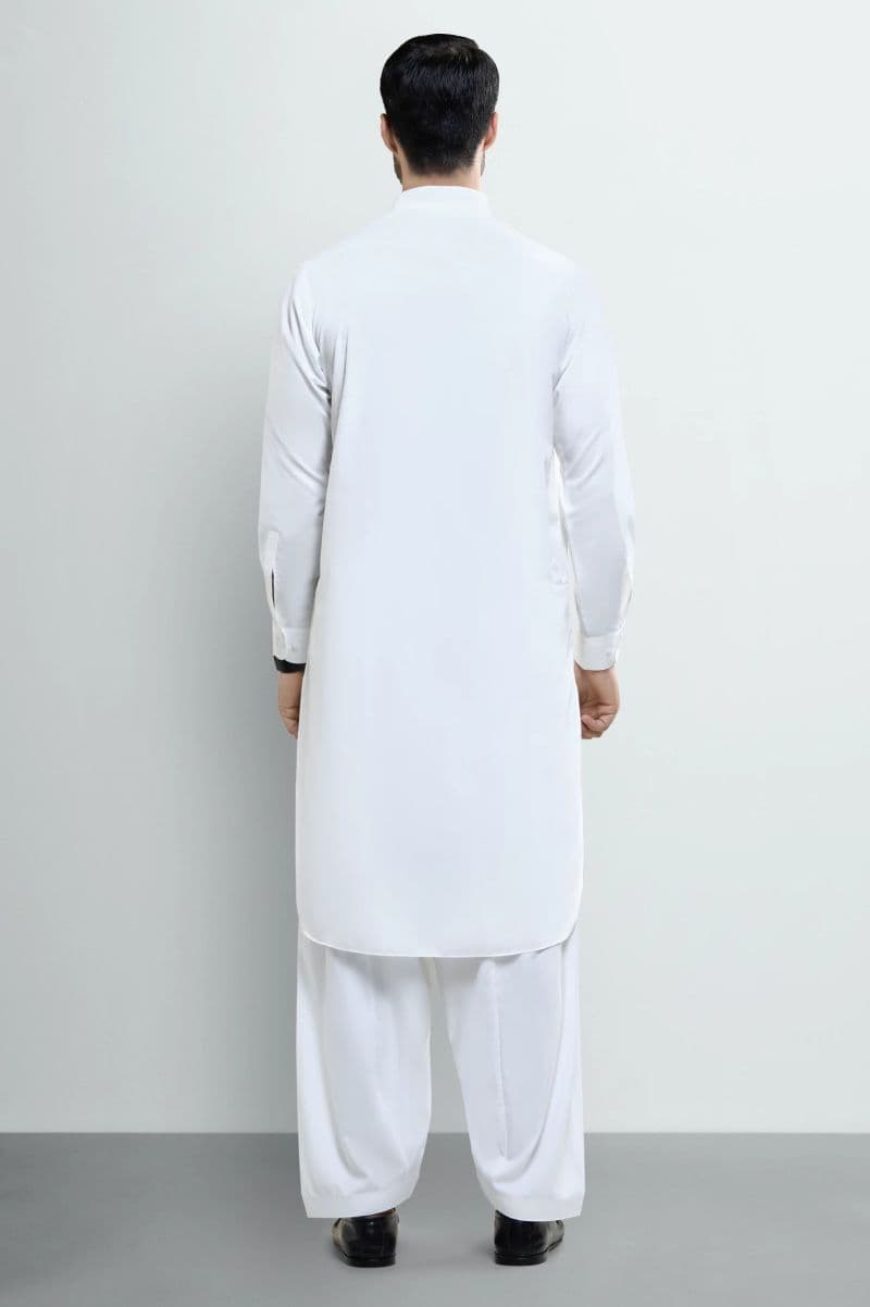 Off White Wash & Wear Shalwar Kameez thumbnail