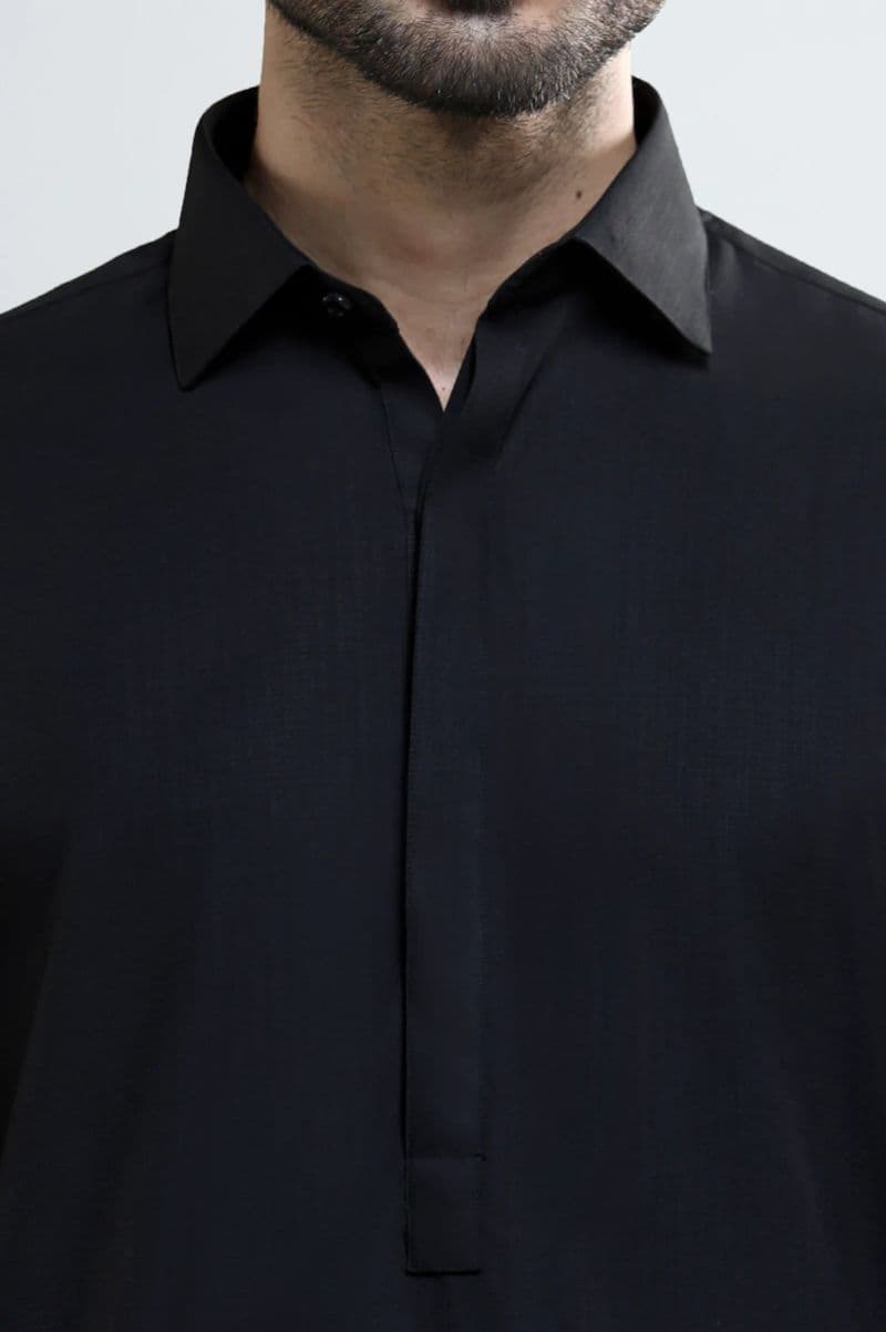 Black Wash & Wear Shalwar Kameez thumbnail