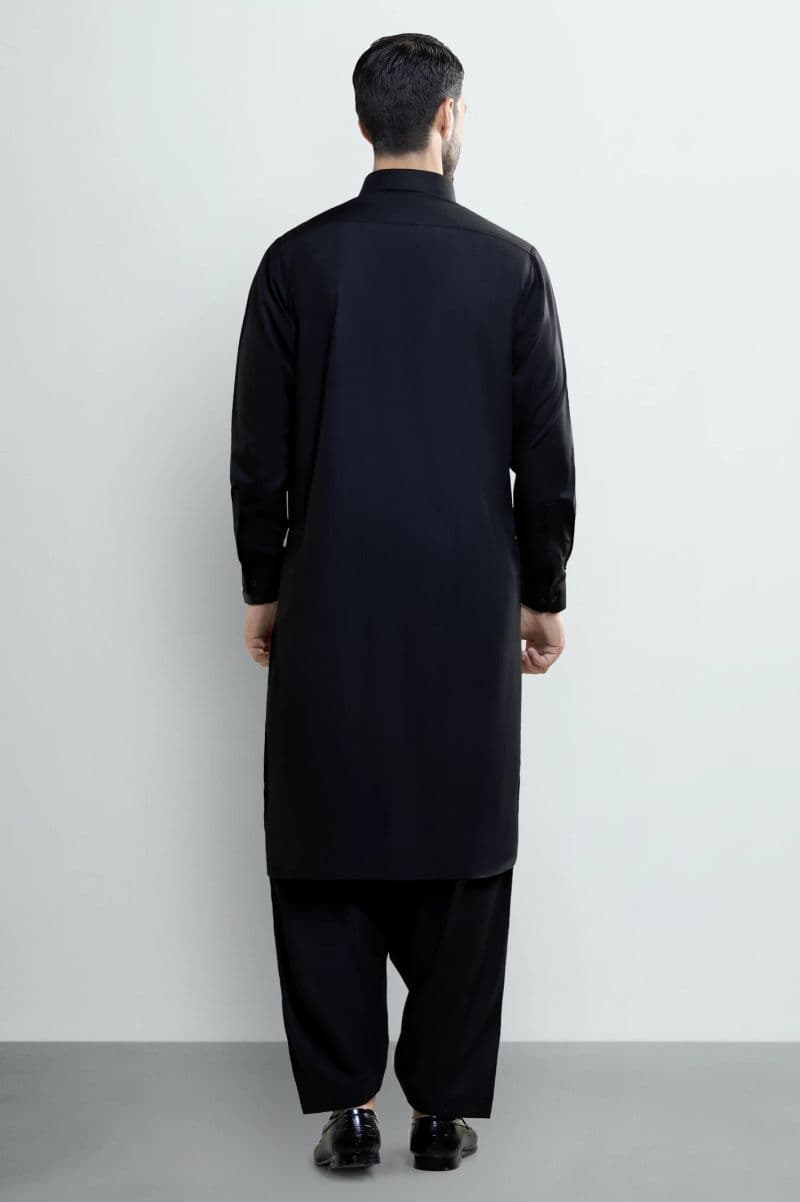Black Wash & Wear Shalwar Kameez thumbnail