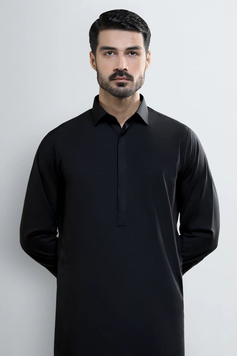 Black Wash & Wear Shalwar Kameez thumbnail
