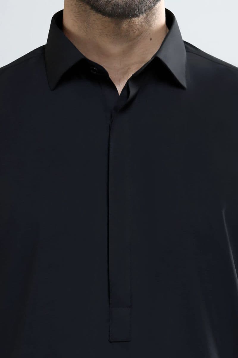 Black Wash & Wear Shalwar Kameez thumbnail