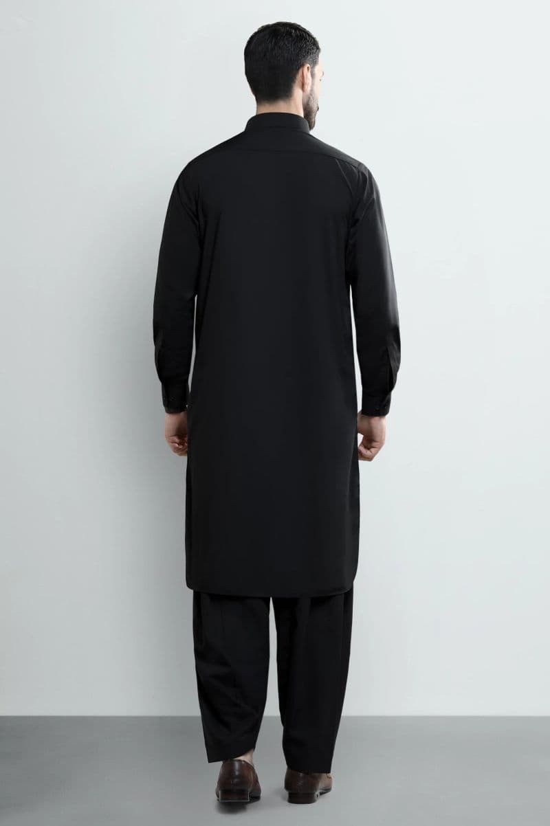 Black Wash & Wear Shalwar Kameez thumbnail