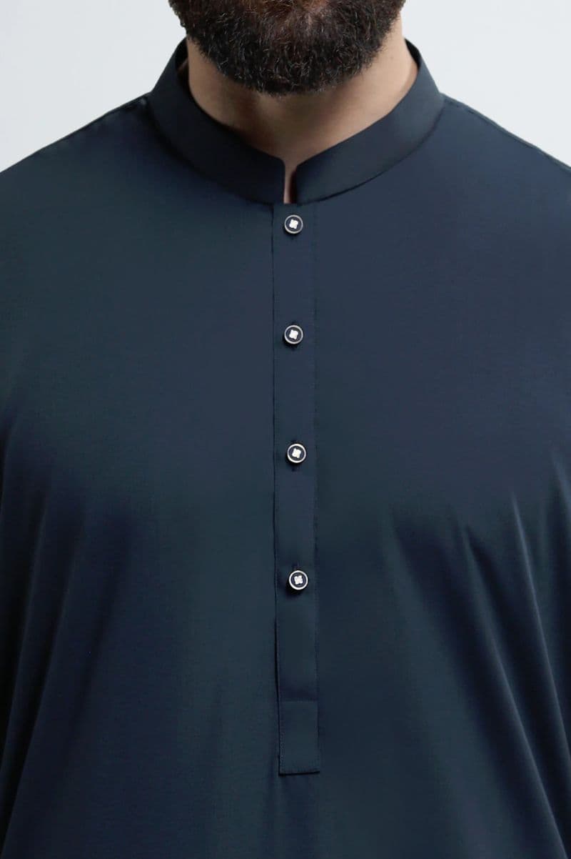 Dark Blue Wash & Wear Shalwar Kameez thumbnail