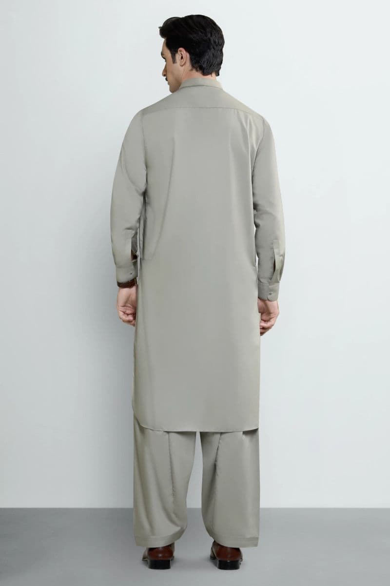 Beige Wash & Wear Shalwar Kameez thumbnail