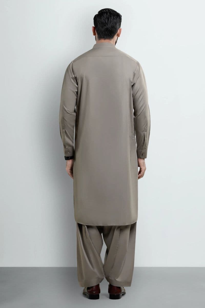 Beige Wash & Wear Shalwar Kameez thumbnail