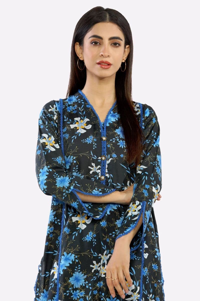 2PC Black Ready To Wear Printed Suit thumbnail