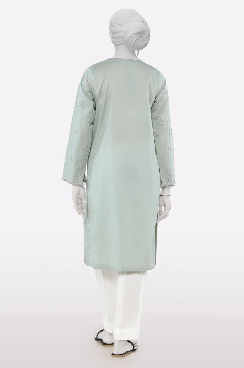 Grey Embroidered Kurti