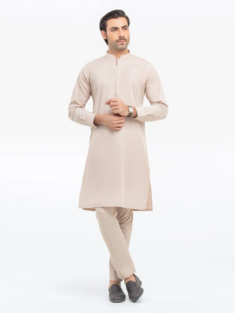 Embroidered Cotton Kurta Pajama - EMTKPT5-054