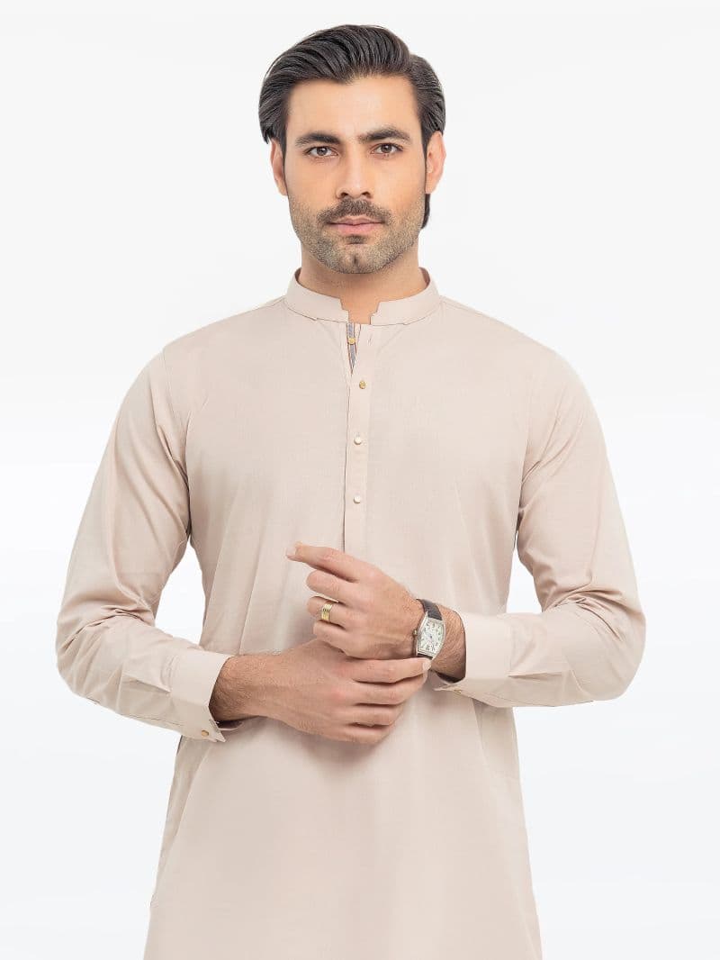 Embroidered Cotton Kurta Pajama - EMTKPT5-054