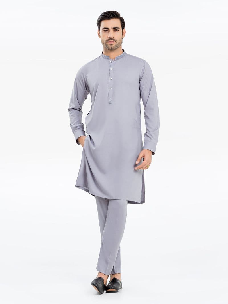 Embroidered Blended Kurta Pajama - EMTKPT24S-036 thumbnail