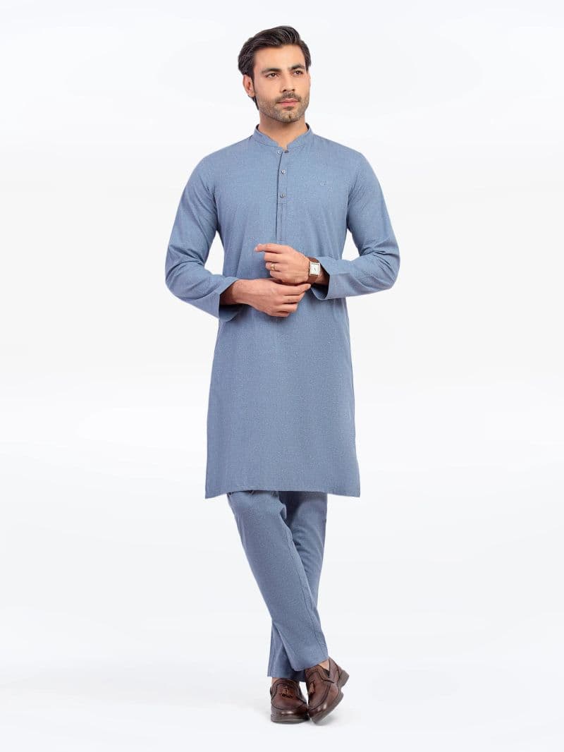 Embroidered Karandi Kurta Pajama - EMTKPT5-071 thumbnail