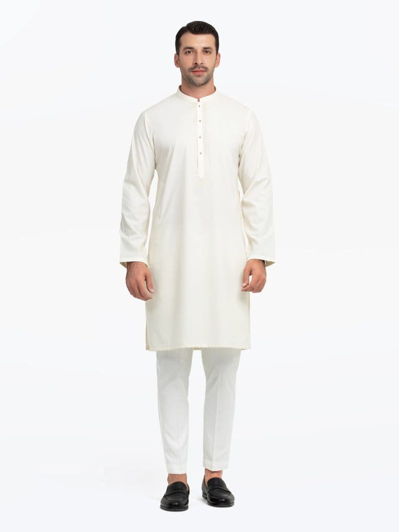 Embroidered Dobby Kurta - EMTK5-99544 thumbnail