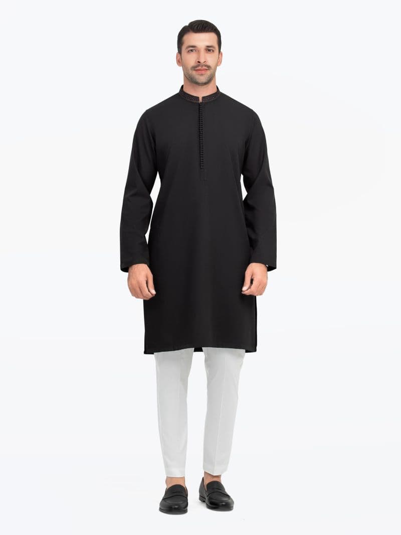 Embroidered Dobby Kurta - EMTK5-99549 thumbnail