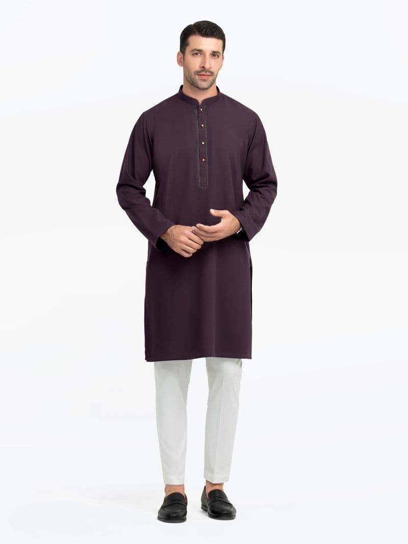 Embroidered Dobby Kurta - EMTK5-99542 thumbnail
