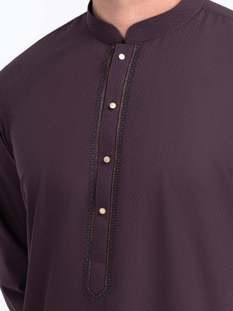 Embroidered Dobby Kurta - EMTK5-99542 thumbnail