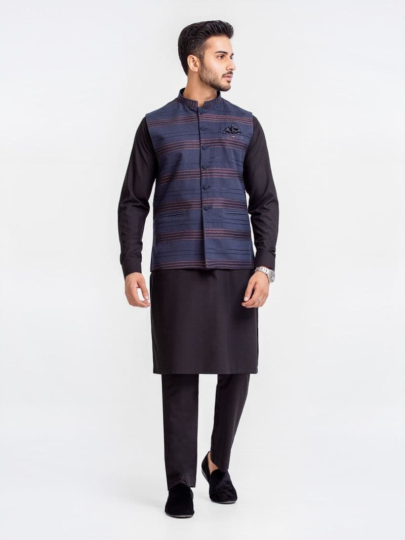 Embroidered Cotton Waistcoat - EMTWCC22-122 thumbnail