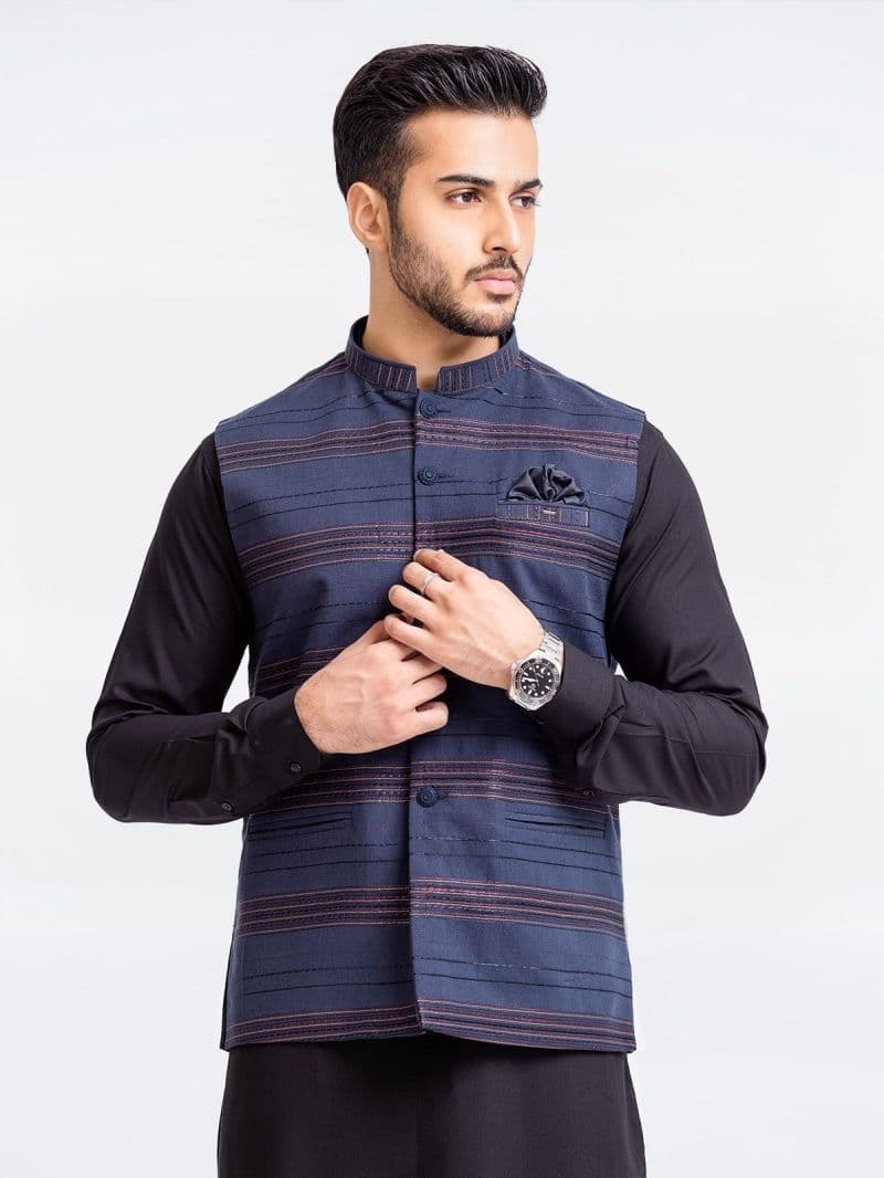 Embroidered Cotton Waistcoat - EMTWCC22-122 thumbnail