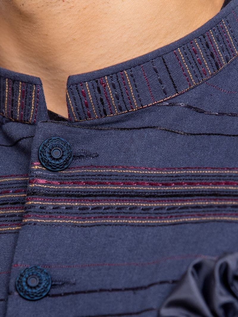 Embroidered Cotton Waistcoat - EMTWCC22-122 thumbnail