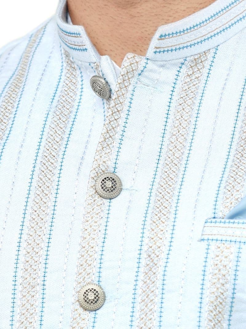 Embroidered Cotton Waistcoat - EMTWCC21-093 thumbnail