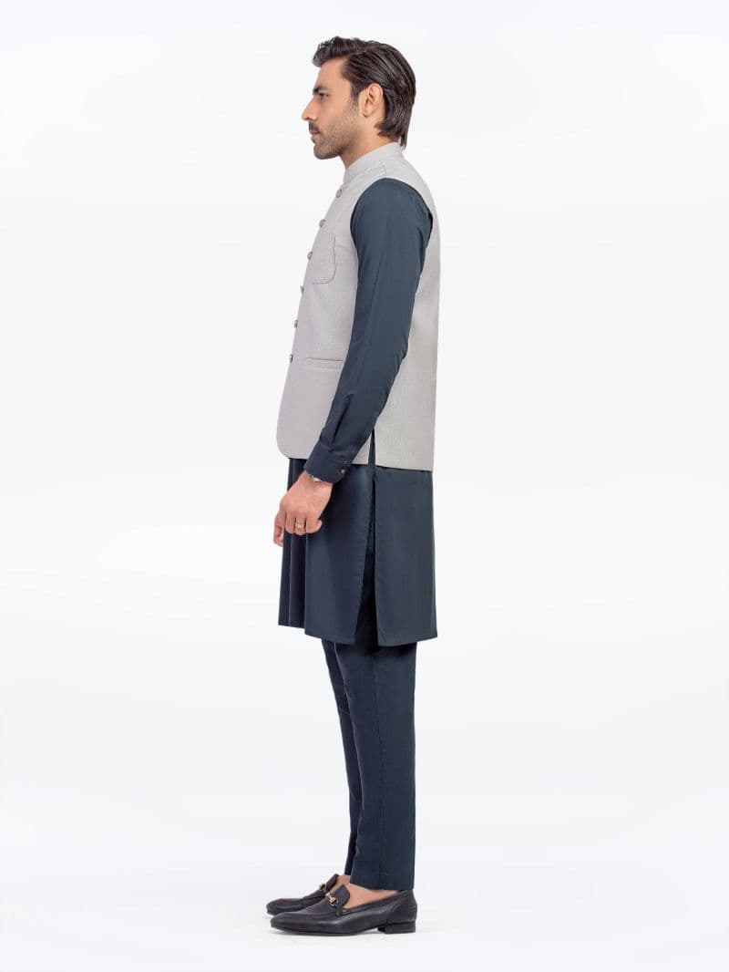 Embroidered Dobby Waistcoat - EMTWC5-35954